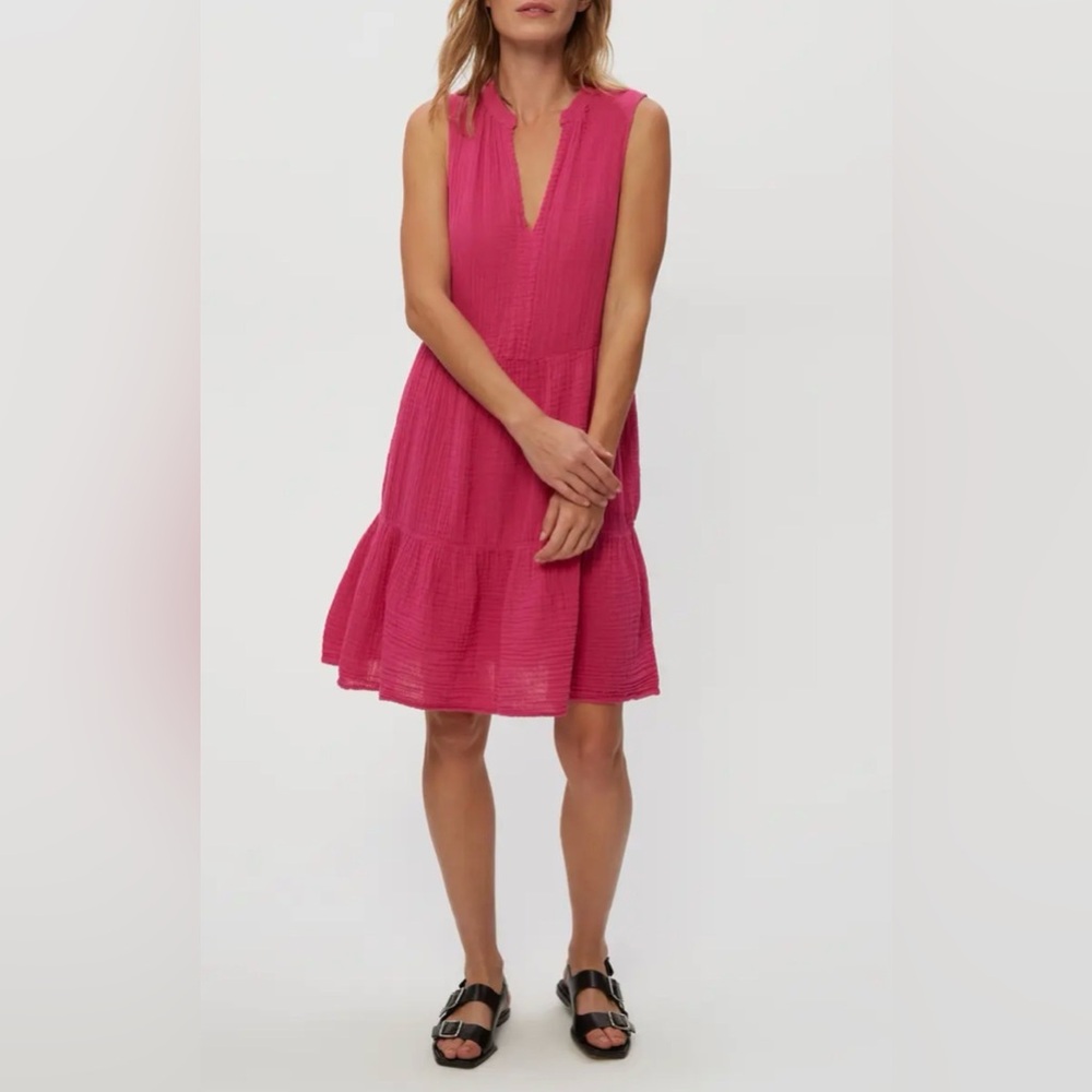 🍒 Michael Stars Pink Sleeveless Midi Dress